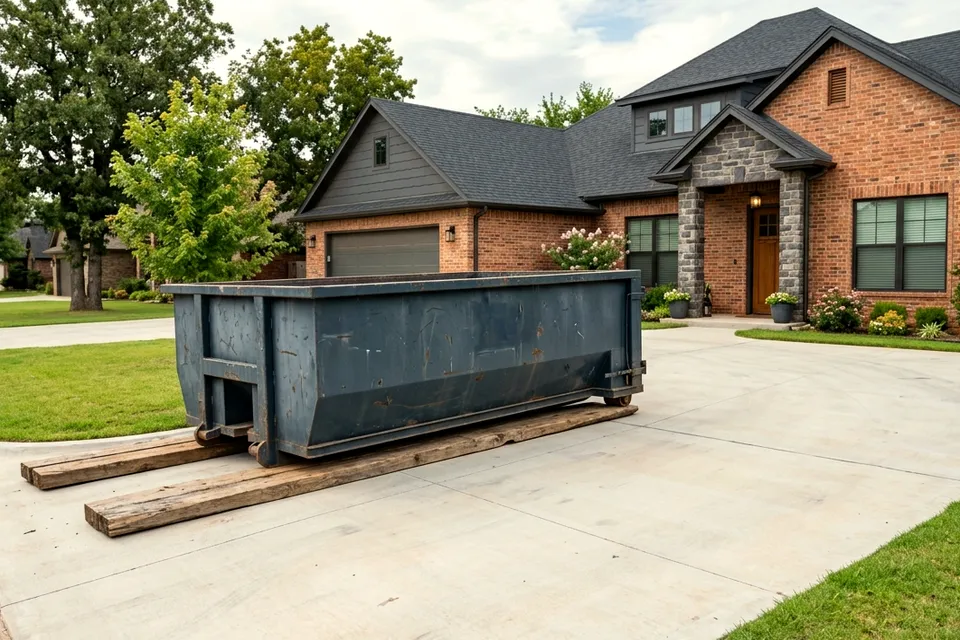 Dumpster rental in Country Club West Lawton OK for large home remodels and roofs